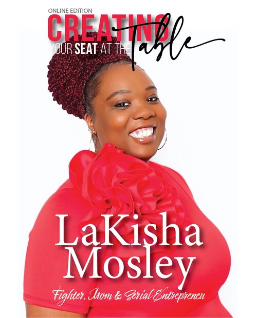 creating your seat at the table black female smiling in red